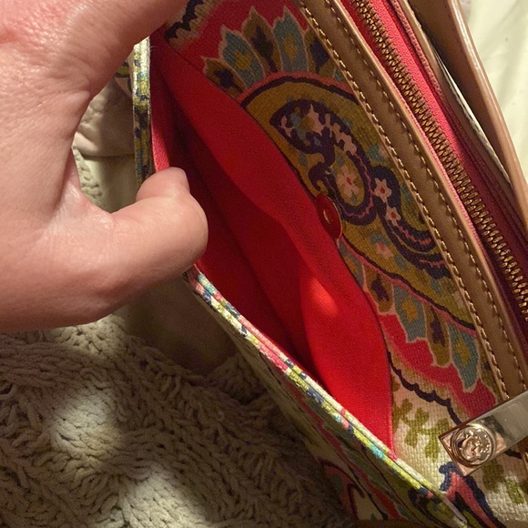 Spartina 449 Daufuskie Island Simple zip shoulder bag Salt Meadow print - Picture 6 of 14